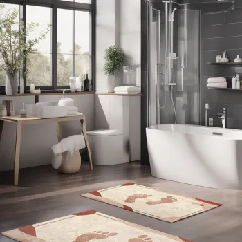 Set covorase de baie, Cartwright, CT-5391, Poliester, Multicolor imagine