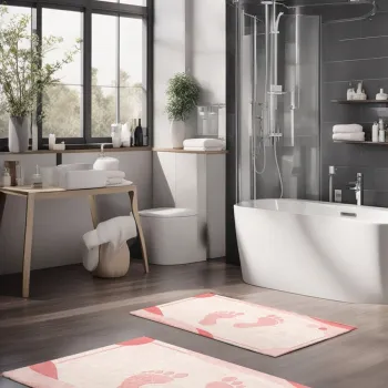 Set covorase de baie, Cartwright, CT-5392, Poliester, Multicolor imagine