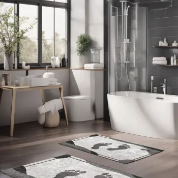 Set covorase de baie, Cartwright, CT-5393, Poliester, Multicolor imagine