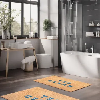 Set covorase de baie, Cartwright, CT-5394, Poliester, Multicolor imagine