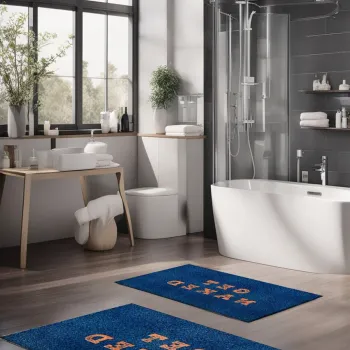 Set covorase de baie, Cartwright, CT-5395, Poliester, Multicolor imagine