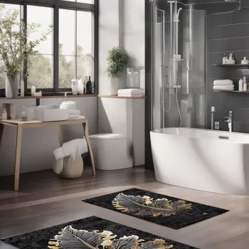 Set covorase de baie, Cartwright, CT-5403, Poliester, Multicolor imagine