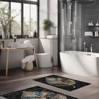 Set covorase de baie, Cartwright, CT-5404, Poliester, Multicolor imagine