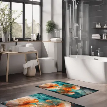 Set covorase de baie, Cartwright, CT-5410, Poliester, Multicolor imagine