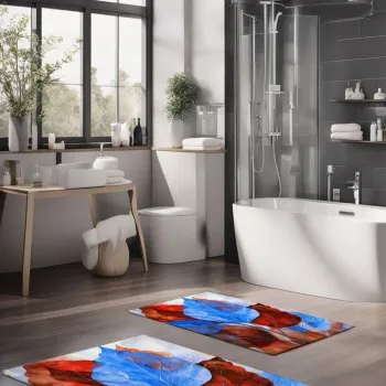 Set covorase de baie, Cartwright, CT-5412, Poliester, Multicolor imagine