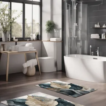 Set covorase de baie, Cartwright, CT-5413, Poliester, Multicolor imagine