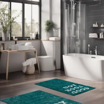 Set covorase de baie, Cartwright, CT-5417, Poliester, Multicolor imagine