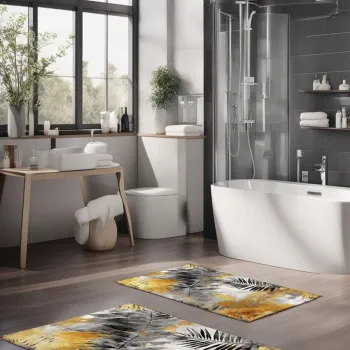 Set covorase de baie, Cartwright, CT-5423, Poliester, Multicolor imagine