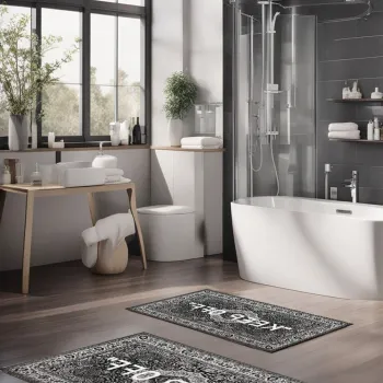 Set covorase de baie, Cartwright, CT-5425, Poliester, Multicolor imagine