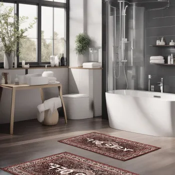 Set covorase de baie, Cartwright, CT-5426, Poliester, Multicolor imagine