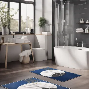 Set covorase de baie, Cartwright, CT-5428, Poliester, Multicolor imagine