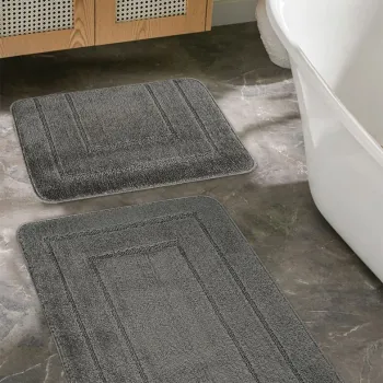 Set covorase de baie, Cecilia, Cerceve, Polipropilena, Antracit imagine