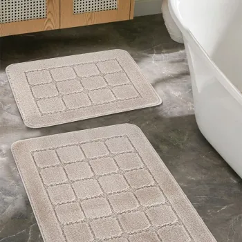 Set covorase de baie, Cecilia, Kareli, Polipropilena, Bej imagine