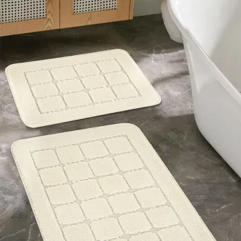 Set covorase de baie, Cecilia, Kareli, Polipropilena, Crem imagine