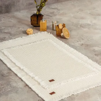 Set covorase de baie, Cotton Box, Bath Rug, Bumbac , Crem imagine