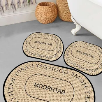 Set covorase de baie, L'essentiel Maison, Baindos, Bej imagine