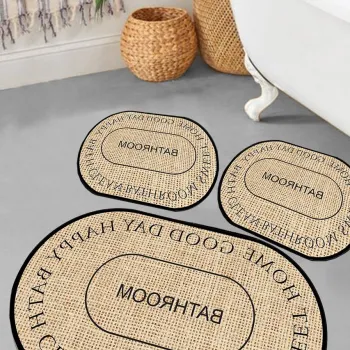 Set covorase de baie, L'essentiel Maison, Baindos, Bej imagine