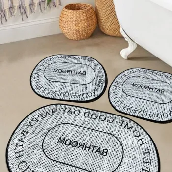 Set covorase de baie, L'essentiel Maison, Baindos, Gri imagine