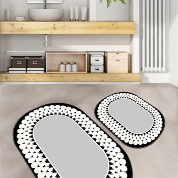 Set covorase de baie, L'essentiel Maison, Balloch, Poliester, Multicolor imagine