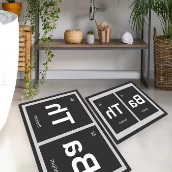 Set covorase de baie, L'essentiel Maison, Barium, Poliester, Multicolor imagine