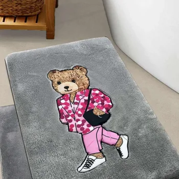 Set covorase de baie, L'essentiel Maison, Boss Bear, Fumuriu imagine