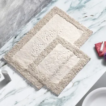 Set covorase de baie, L'essentiel Maison, Cottonkt 000043, Crem imagine