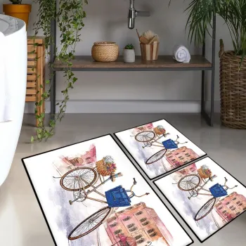 Set covorase de baie, L'essentiel Maison, Dance Street, Poliester, Multicolor imagine