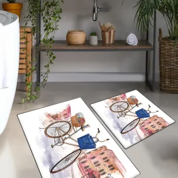 Set covorase de baie, L'essentiel Maison, Dance Street, Poliester, Multicolor imagine