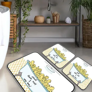 Set covorase de baie, L'essentiel Maison, Ducks, Poliester, Multicolor imagine