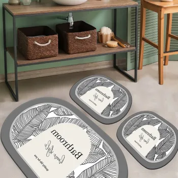 Set covorase de baie, L'essentiel Maison, Earth Surface, Poliester, Multicolor imagine