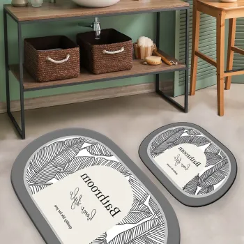 Set covorase de baie, L'essentiel Maison, Earth Surface, Poliester, Multicolor imagine