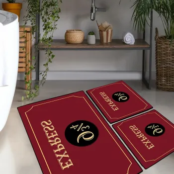 Set covorase de baie, L'essentiel Maison, Express, Poliester, Multicolor imagine