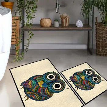 Set covorase de baie, L'essentiel Maison, Flyer, Poliester, Multicolor imagine