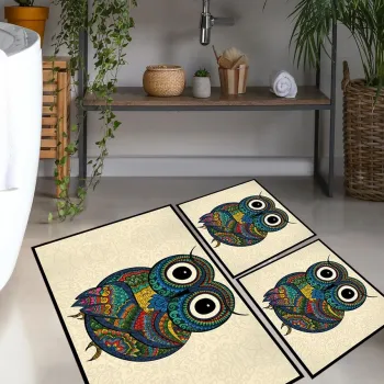 Set covorase de baie, L'essentiel Maison, Flyer, Poliester, Multicolor imagine