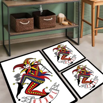 Set covorase de baie, L'essentiel Maison, Joker, Poliester, Multicolor imagine