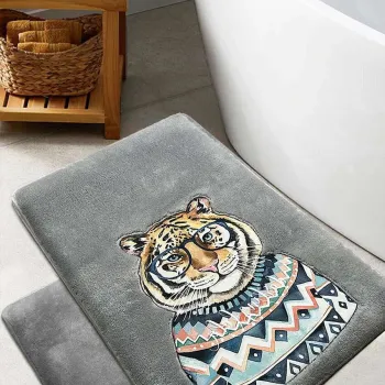 Set covorase de baie, L'essentiel Maison, Logwe, Fumuriu imagine