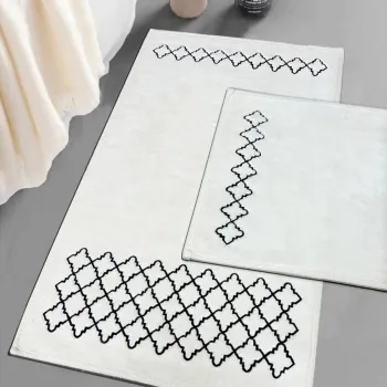 Set covorase de baie, L'essentiel Maison, Luxury, Negru imagine