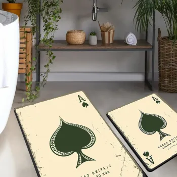 Set covorase de baie, L'essentiel Maison, Playing Cards, Poliester, Multicolor imagine