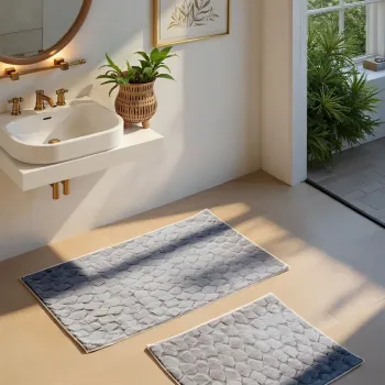 Set covorase de baie, L'essentiel Maison, Rabbit, Antracit imagine