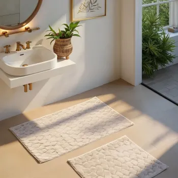 Set covorase de baie, L'essentiel Maison, Rabbit, Bej imagine