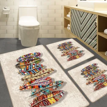 Set covorase de baie, L'essentiel Maison, Rovny, Multicolor imagine