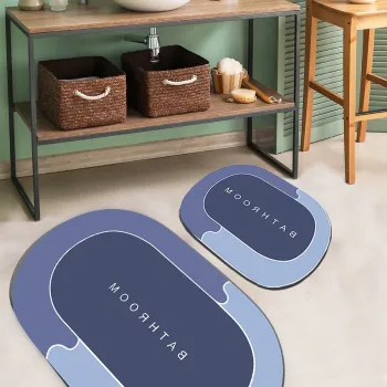 Set covorase de baie, L'essentiel Maison, Skylife, Poliester, Multicolor imagine