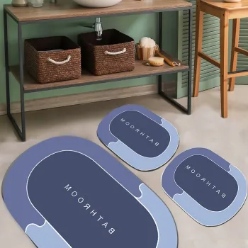 Set covorase de baie, L'essentiel Maison, Skylife, Poliester, Multicolor imagine