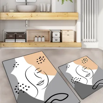 Set covorase de baie, L'essentiel Maison, Smiling Face, Poliester, Multicolor imagine