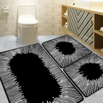 Set covorase de baie, L'essentiel Maison, Somber, Negru imagine