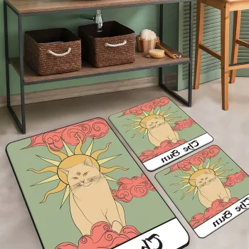 Set covorase de baie, L'essentiel Maison, Sunny The Sun, Poliester, Multicolor imagine