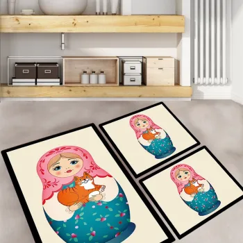 Set covorase de baie, L'essentiel Maison, Tumbler, Poliester, Multicolor imagine