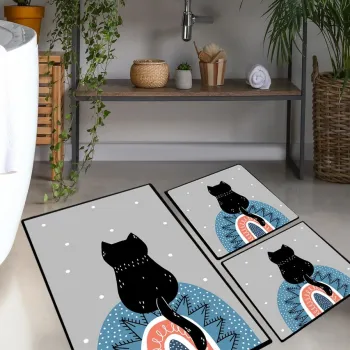 Set covorase de baie, L'essentiel Maison, Waiten, Poliester, Multicolor imagine