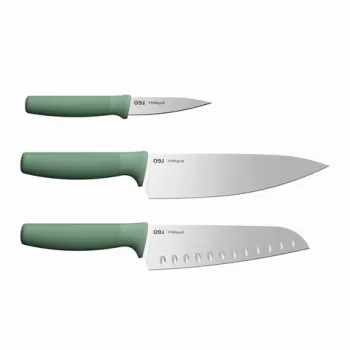 Set cutite 3 piese advanced BergHOFF, Leo Forest, inox, verde imagine