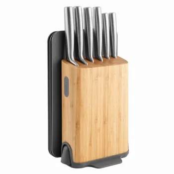 Set cutite cu suport 11 piese BergHOFF, Leo Line Legacy, inox, gri imagine